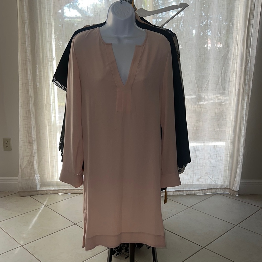 Long sleeve dress - peach/cream color